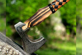 Hand Forged Custom Handmade Viking Axe High Corban Steel Blade Hunting Axe.
