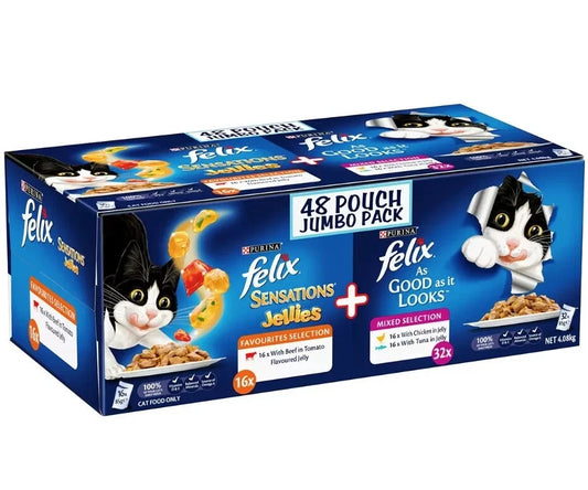 48 x 85g Felix Mixed Selection Cat Food Complete And Balanced Nutrition BNIB