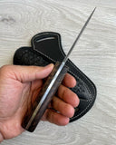 Beautiful Pocket hunting knife walnut wood handle 150 Damask Layers - blacksmith