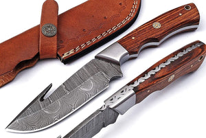 Beautiful Custom Hand Made Hunting Knife With Leather Sheath Best Steel Blade.