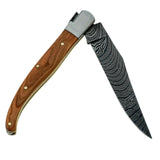Handmade Damascus Steel Folding Knife Pocket Knife For Hunting Camping & Outdoor.