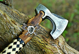Handmade Viking Axe Carbon Steel Viking Bearded Camping Axe Best Gift Item