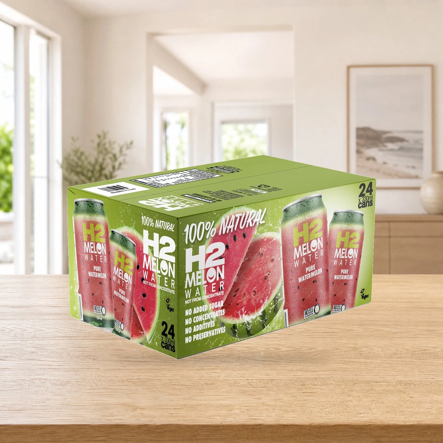H2Coco 100% Natural Watermelon Juice Drink (330 ml x 24 ct)
