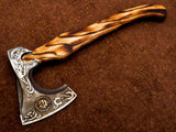 Beautiful Handmade Smith VIKING AXE Carbon Steel Norse Axe Ideal Gift Item.