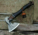 Handmade Viking Axe Hatchet Throwing Axes Rosewood Engraved Chopper Axe Gifts.