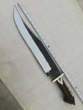 Handmade Carbon Steel 21" Rambo Bowie Knife Stag Horn Handle For Hunting Camping.