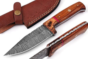 Custom Handmade Damascus Hunting Knife -Best Steel Blade Ideal Gift Item.