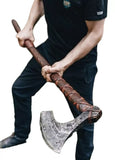 Handmade Viking Axe Hatchet Norse Axe- 40" Long Two-Handed Berserker Axe Forged