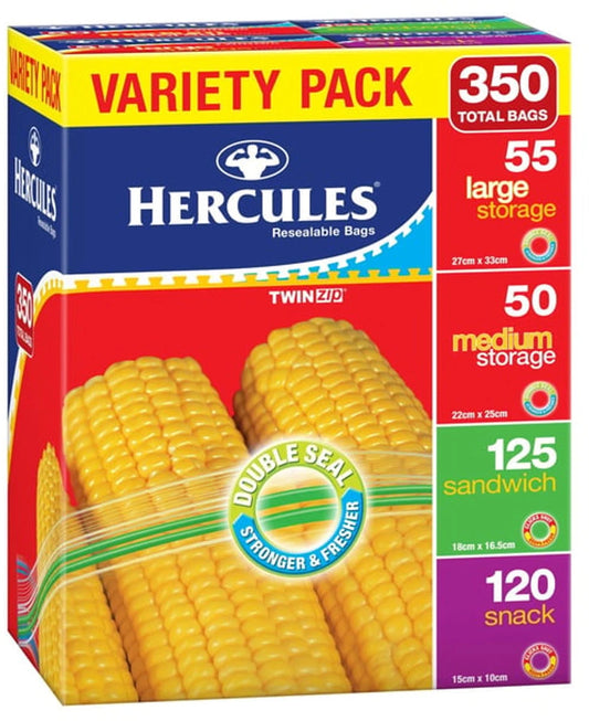 Hercules Resealable Bags Variety Pack (350 pk)