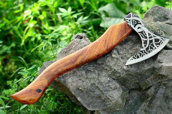 Handmade Carbon Steel Viking Axe For Hunting Outdoor & Camping