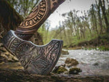 Beautiful Axe Hand Forged Carbon Steel Bearded Hatchet Norse Best Gift Item.