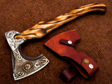 Beautiful Handmade Smith VIKING AXE Carbon Steel Norse Axe Ideal Gift Item.