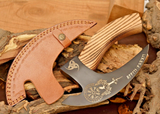 Premium Handmade Carbon Steel Blade Vikings Axes Camping Axe For Pizza Cutting.