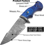 Handmade Damascus Steel Hunting Knife For Outdoor camping.