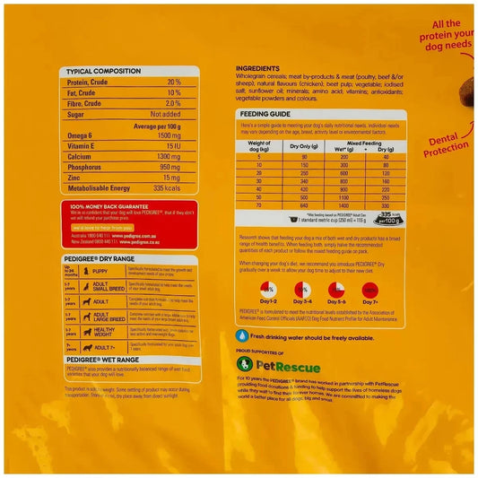 Pedigree Vital Protection 1-7 Years Adult Dog Food With Beef And Vegetables 20kg