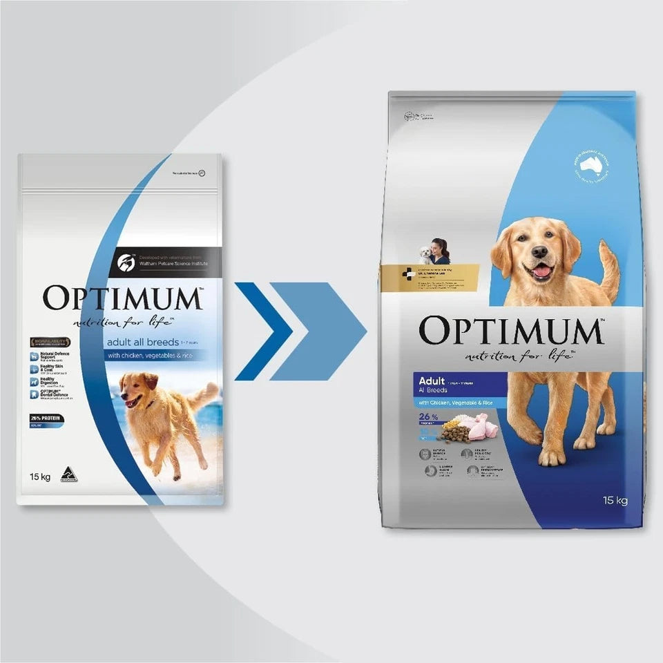 Optimum Adult Chicken with Vegetables and Rice Dry Dog Food 15 kg