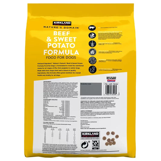 Kirkland Signature Nature's Domain Beef And Sweet Potato Dog Food 15.87kg