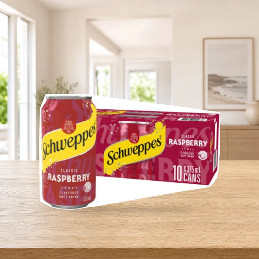 Schweppes Raspberry Soda (375 ml x 10 pk)