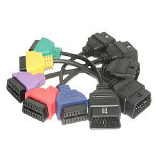 6x ELM OBD2 OBDII Adapters Auto Car Diagnostic Cable Set Connector Jeep Chrysler