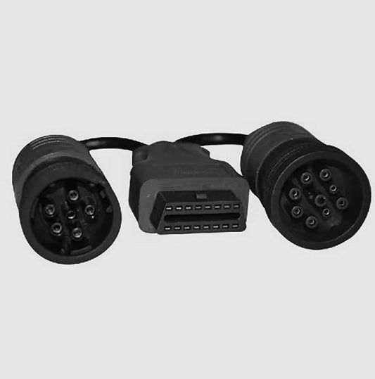 6+9 Pin To OBD II Diagnostic Cable Heavy Diesel Truck J1939 J1708 to J1962 OBD2