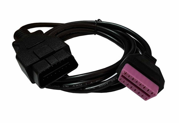 1.5M Long Length OBDII Male To OBDII Female Diagnostic Extension Purple Cable
