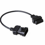 Opel Vauxhall 10 pin to 16 pin OBDII Female Auto Car DLC Extension Adapter Cable