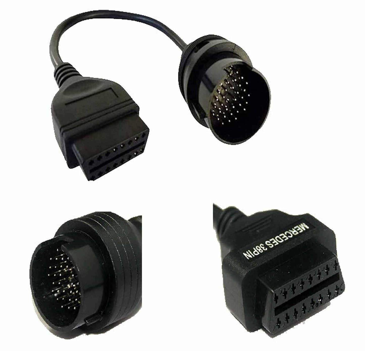 Mercedes Benz 38 Pin to 16 Pin Lead Code Reader Scanner Diagnostic Adapter Cable