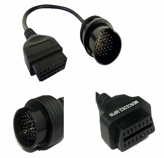 Mercedes Benz 38 Pin to 16 Pin Lead Code Reader Scanner Diagnostic Adapter Cable