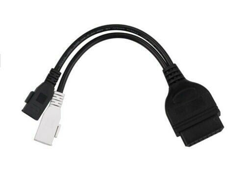 Audi VW 2x2 OBD1 2 Pin to OBD2 16 Pin VAG COM KKL 409 Adapter Diagnostic Cable