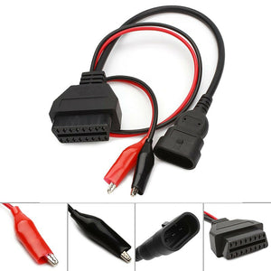 Latest 16Pin to 3Pin Female OBDII Diagnostic Connector 2 Clip Cable for Fiat
