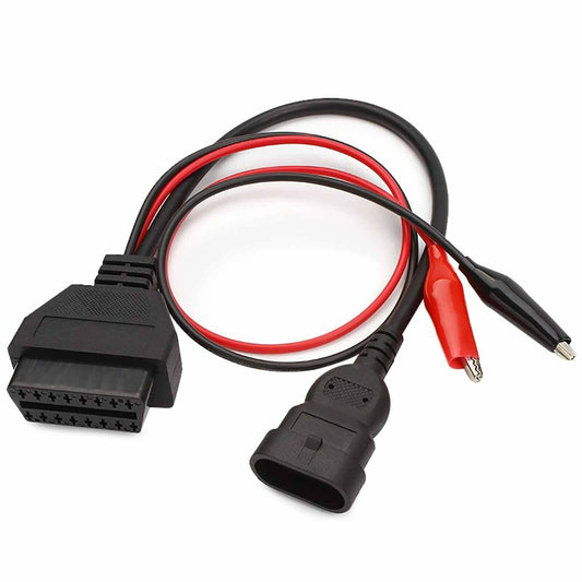 Latest 16Pin to 3Pin Female OBDII Diagnostic Connector 2 Clip Cable for Fiat