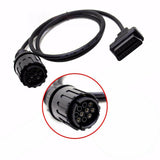 ICOM D 10 Pin to 16Pin OBDII OBD2 Motorbikes Auto Diagnostic Cable Connector