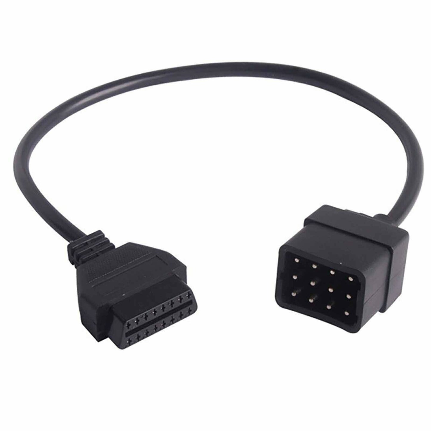 12 Pin to 16 Pin Female OBDII Auto Diagnostic Converter Cable Lead for Renault