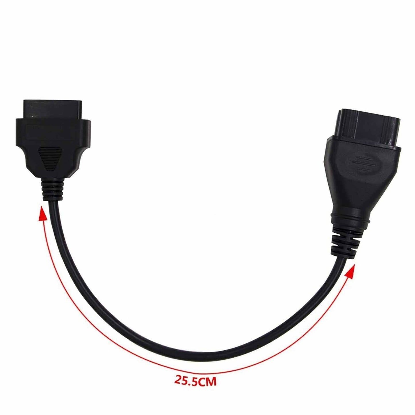 12 Pin to 16 Pin Female OBDII Auto Diagnostic Converter Cable Lead for Renault