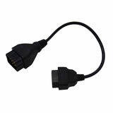12 Pin to 16 Pin Female OBDII Auto Diagnostic Converter Cable Lead for Renault