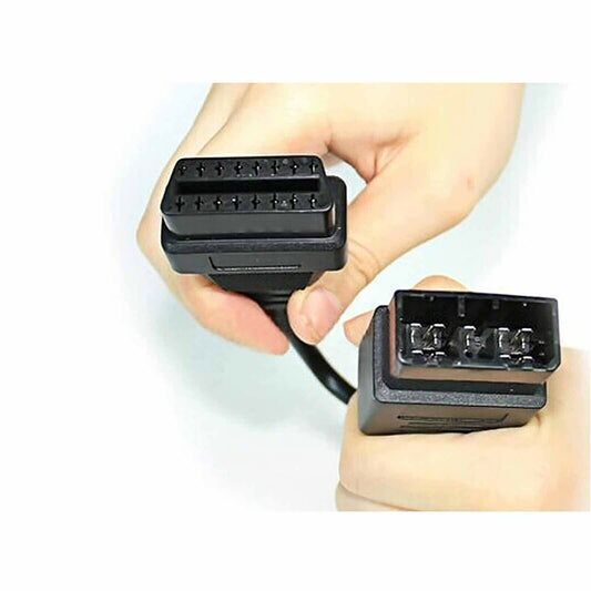 9 Pin Male to OBDII 16 Pin Female Extension Adapter Diagnostic Cable For SUBARU