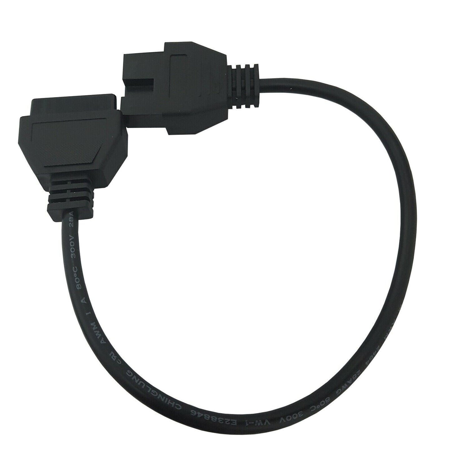 New 12 Pin OBD1 Male to 16 Pin OBD2 Female Diagnostic Adapter Cable for Hyundai