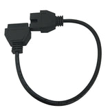 New 12 Pin OBD1 Male to 16 Pin OBD2 Female Diagnostic Adapter Cable for Hyundai