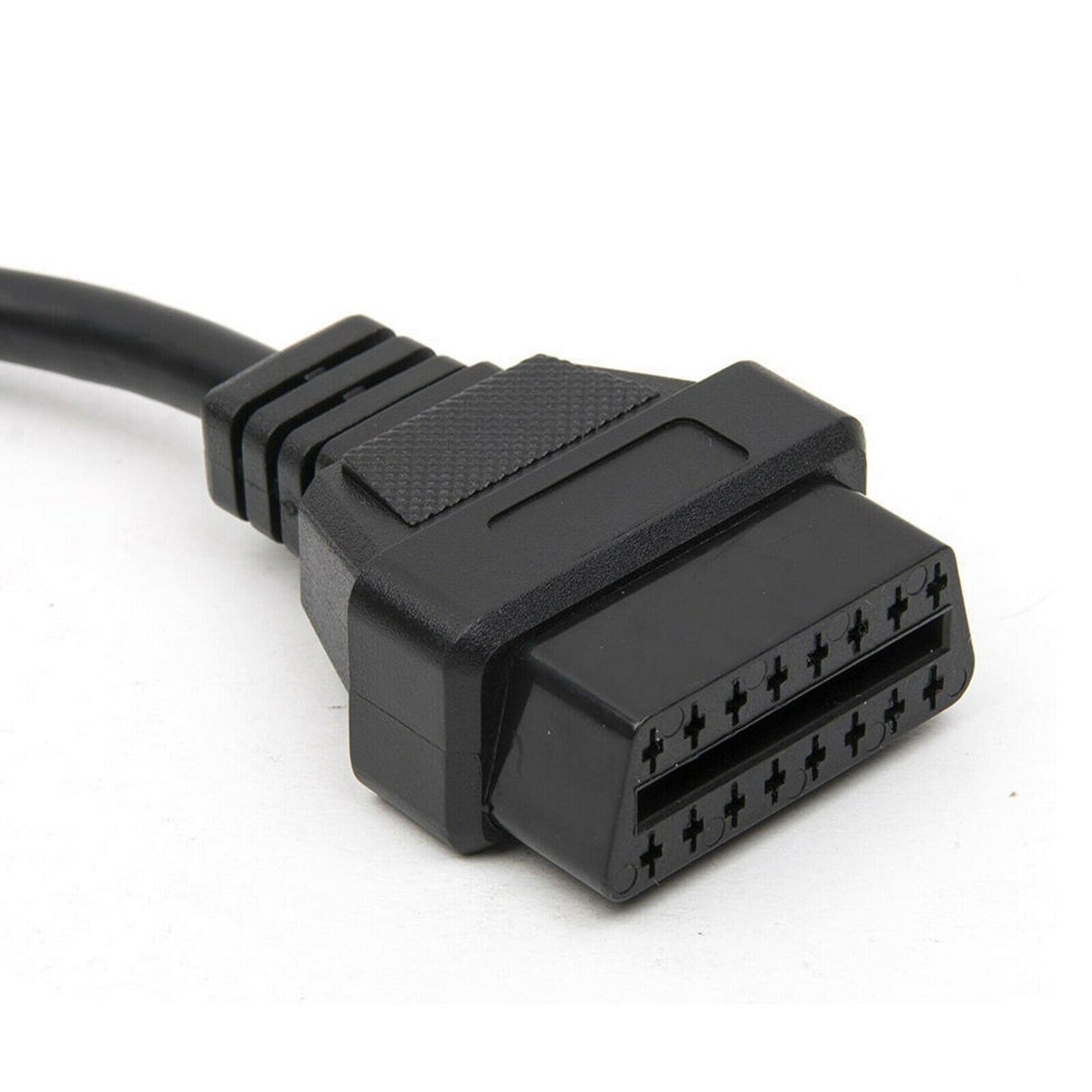 New 12 Pin OBD1 Male to 16 Pin OBD2 Female Diagnostic Adapter Cable for Hyundai