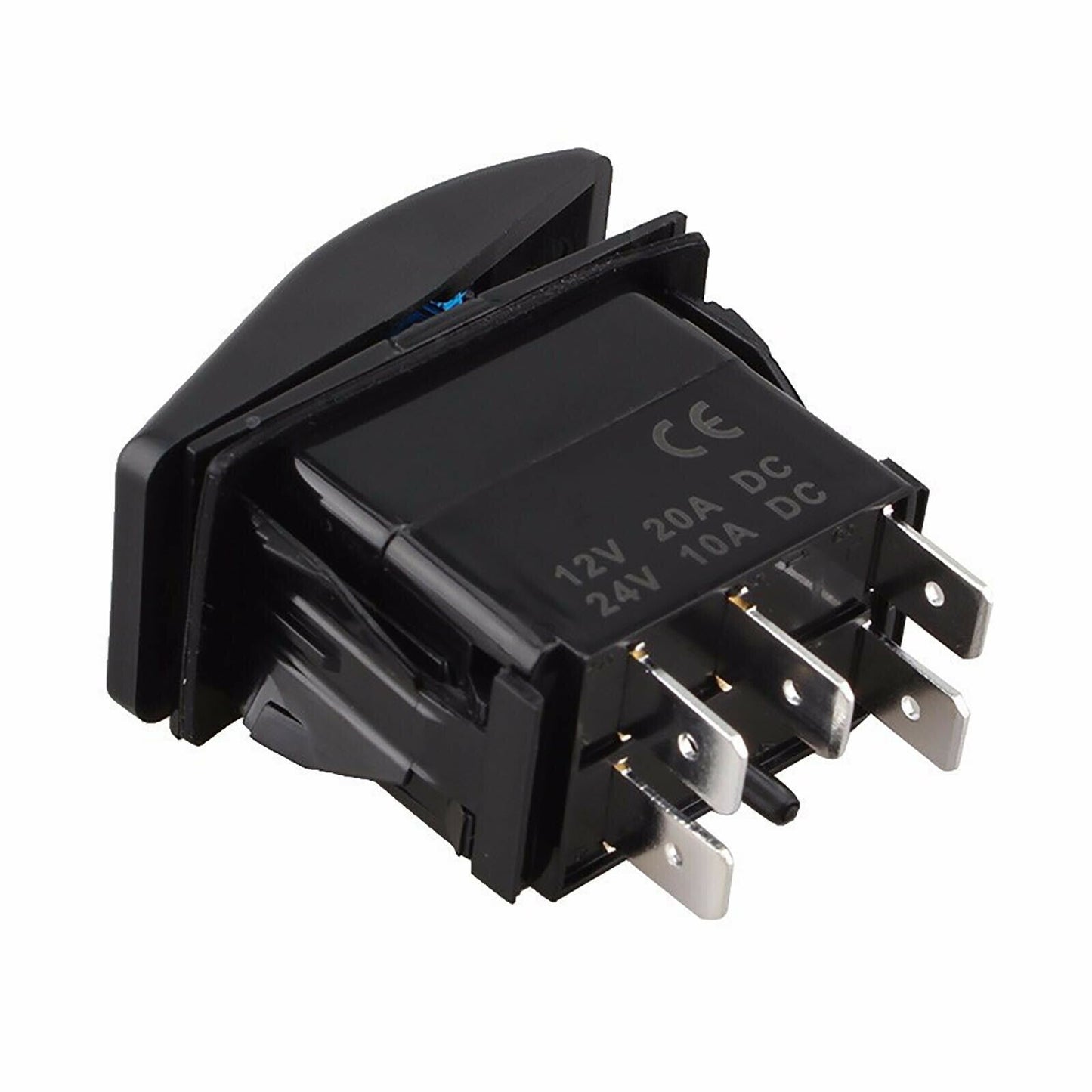 5Pin 12V 24V 10A Car Boat ARB Carling Rocker Toggle Switch Blue LED Light On OFF