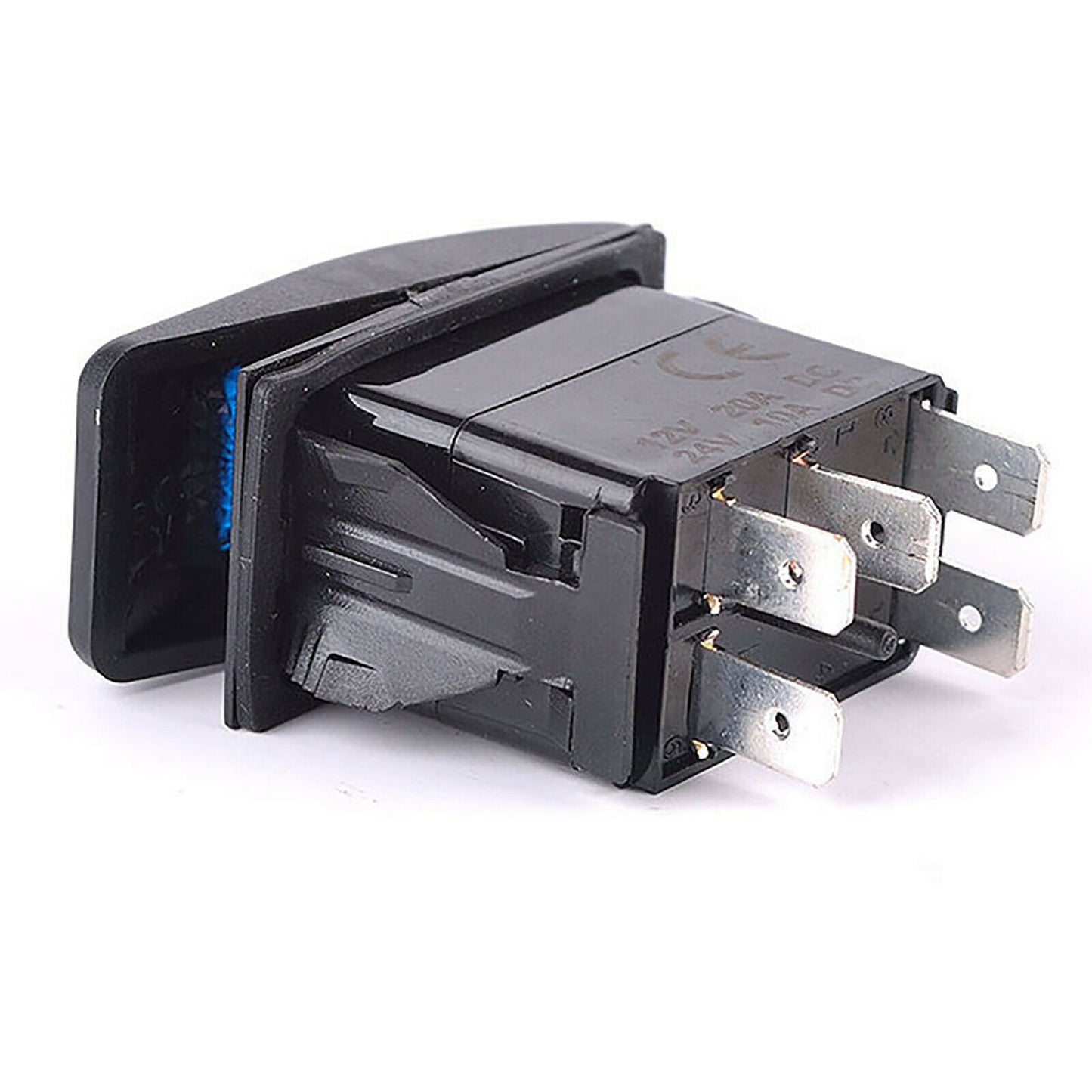 5Pin 12V 24V 10A Car Boat ARB Carling Rocker Toggle Switch Blue LED Light On OFF